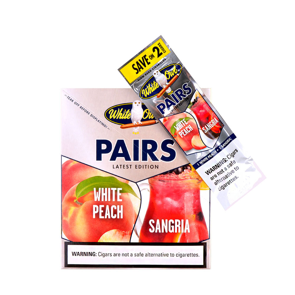 White Owl Cigarillos 30 Packs of 2 Cigars Sangria & White Peach