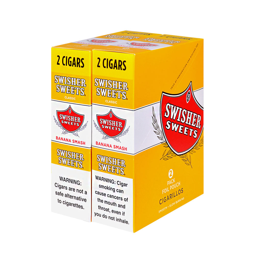 Swisher Sweets Cigarillos 30 Packs of 2 Cigars Banana Smash