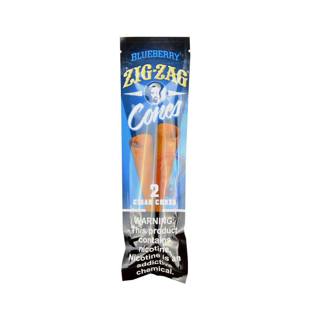 Zig Zag Cigar Cones Blueberry, 15x2pk