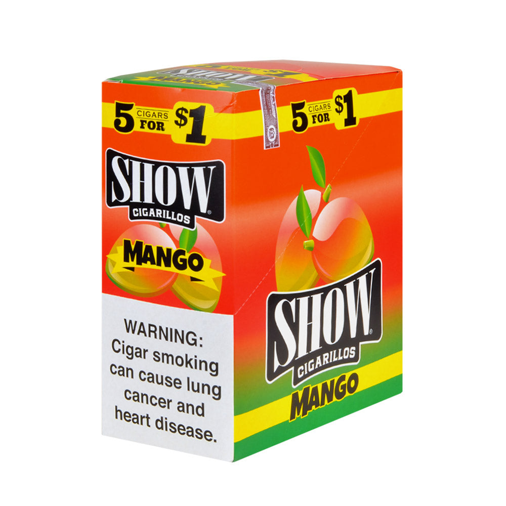 Show Cigarillos Mango Pre Priced 15 Pouches of 5