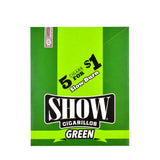 Show Cigarillos Green Sweet Pre Priced 15 Pouches of 5