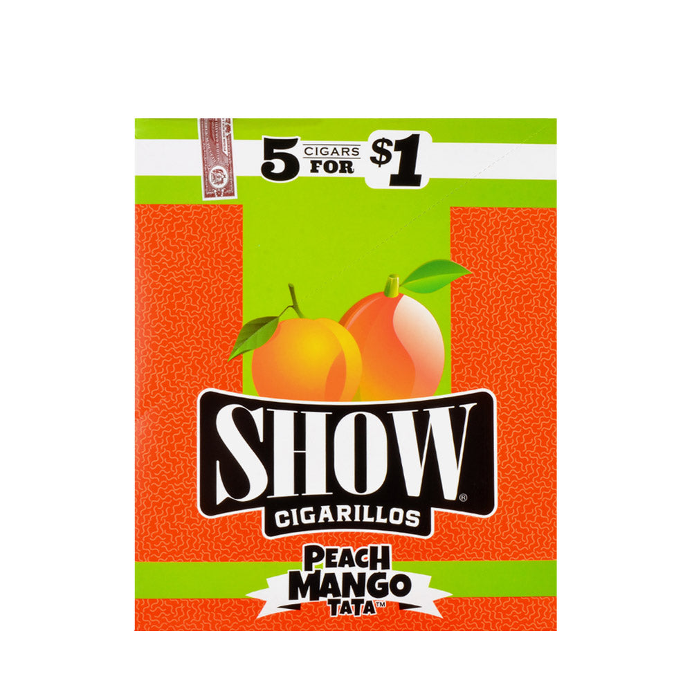 Show Cigarillos Peach Mango TaTa Pre Priced 15 Pouches of 5