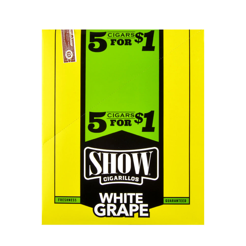 Show Cigarillos White Grape Pre Priced 15 Pouches of 5