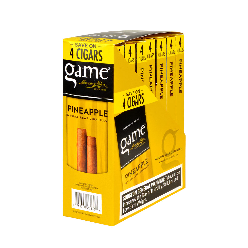 Game Vega Cigarillos 7 Packs of 4 Pineapple