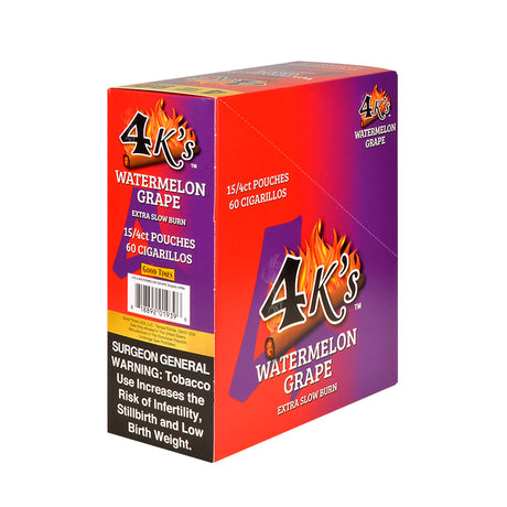 4 Kings Cigarillos 15 Packs of 4 Watermelon Grape