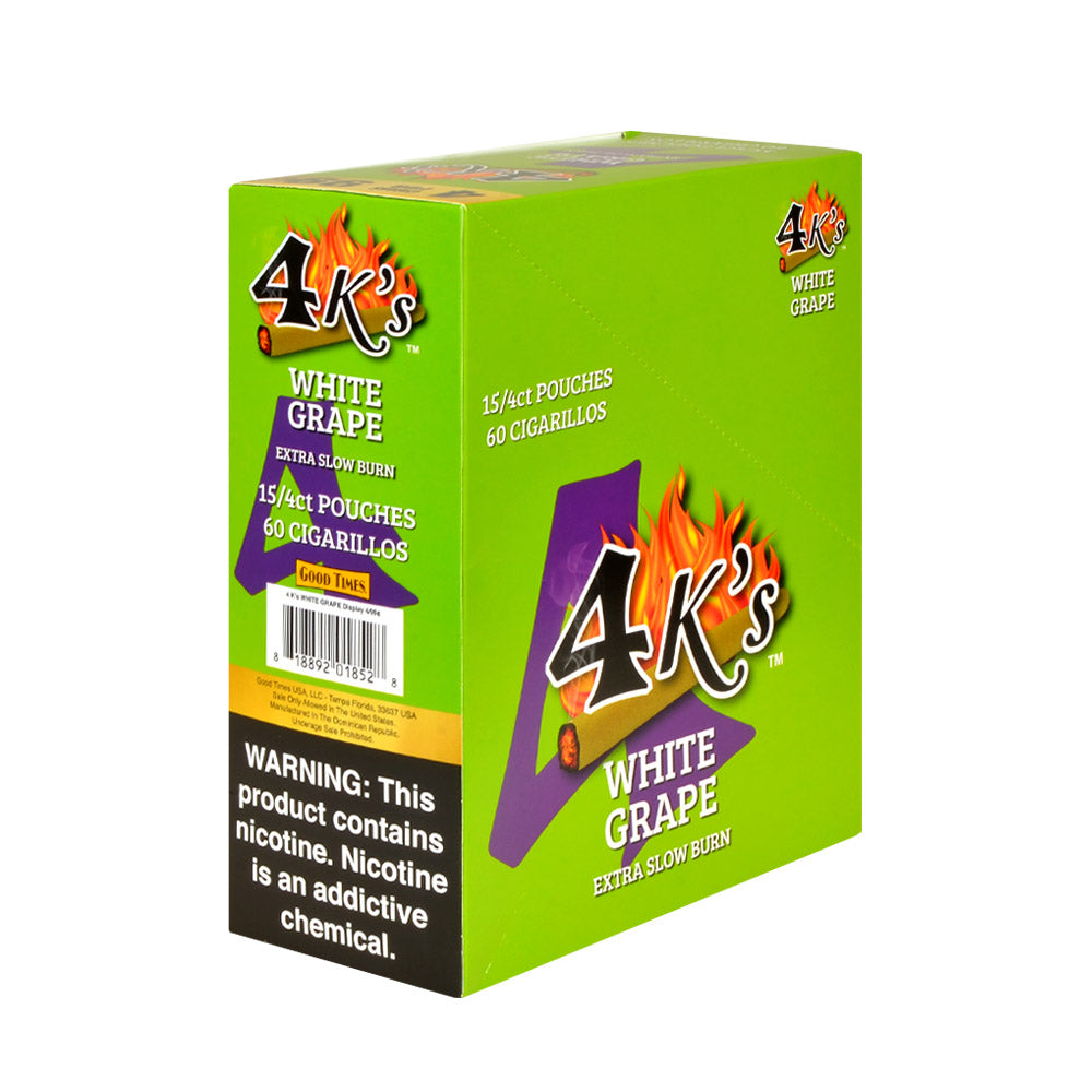 4 Kings Cigarillos 15 Packs of 4 White Grape