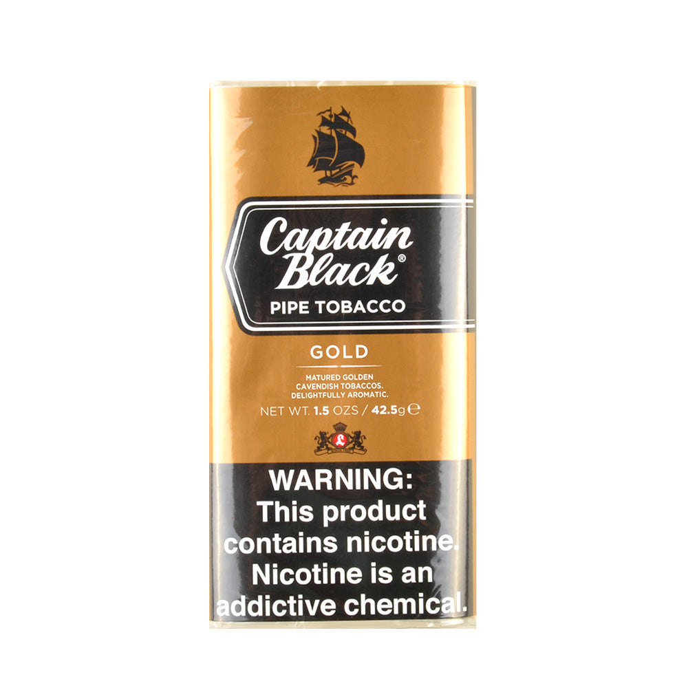 Captain Black Gold Pipe Tobacco 5 Pockets of 1.5 oz. – Tobacco Stock