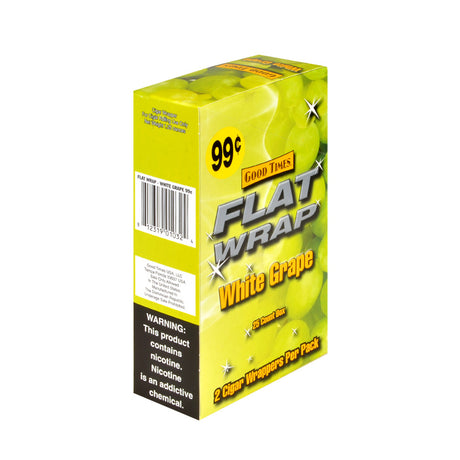 Good Times White Grape Flat Wraps Pre Priced 25 Pouches of 2