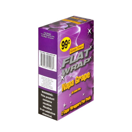 Good Times Napa Grape Flat Wraps Pre Priced 25 Pouches of 2