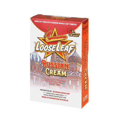 Loose Leaf Russian Cream wraps, 8 packs of 5
