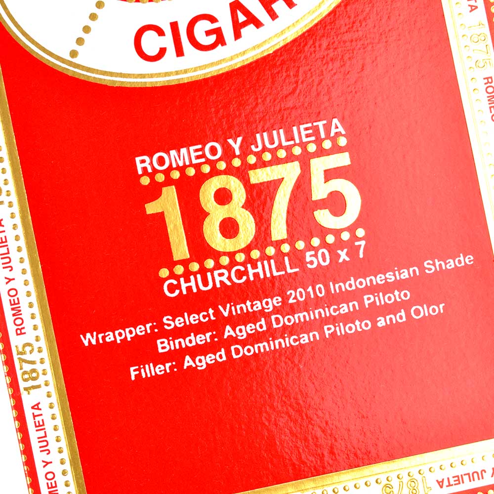 Romeo Y Julieta 1875 Cigarros Churchill, box of 15