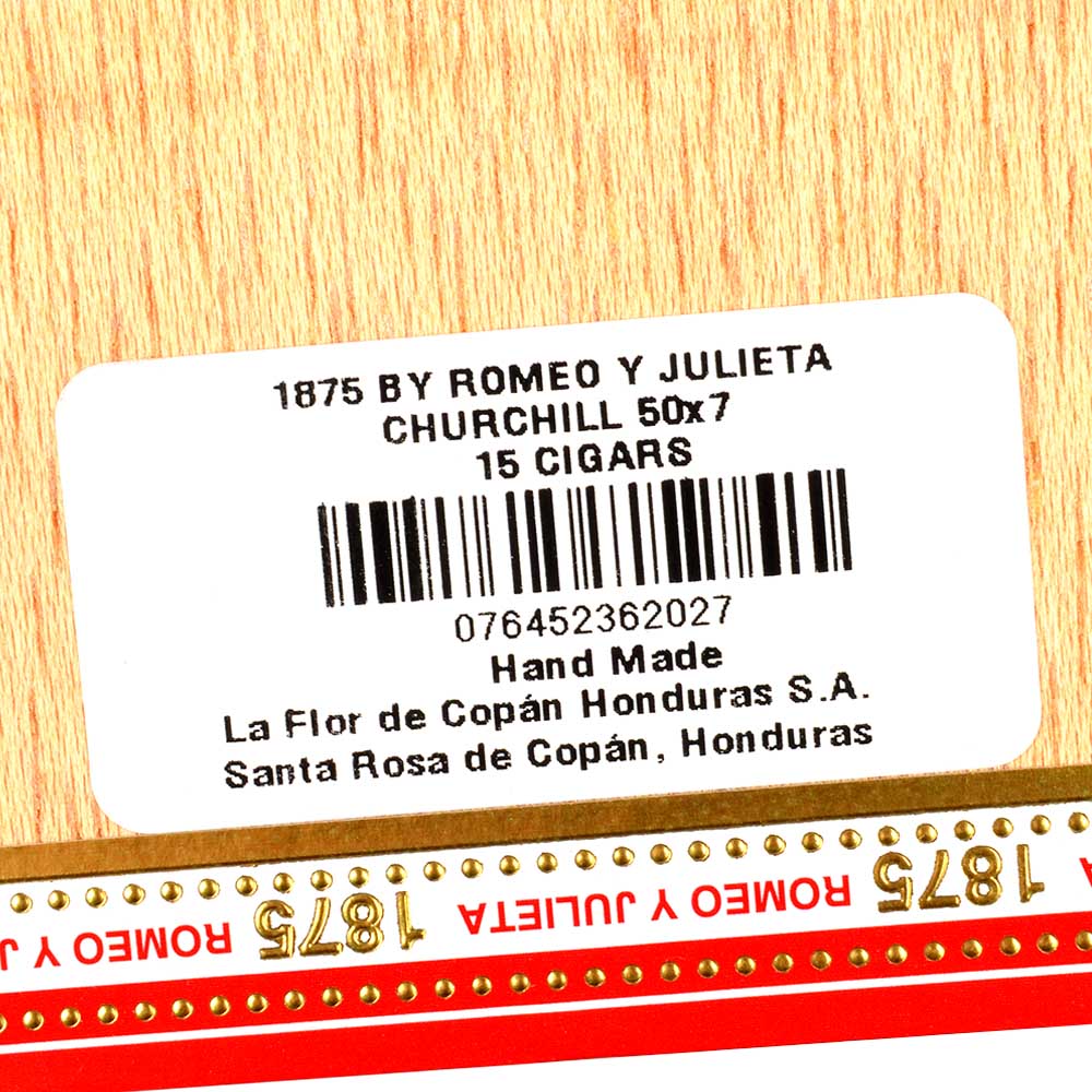 Romeo Y Julieta 1875 Cigarros Churchill, box of 15