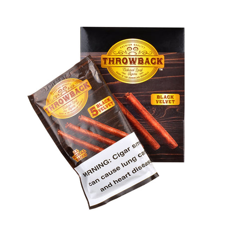 Throwback Black Velvet Cigars, 8 packs of 5