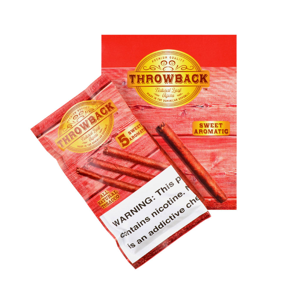 Throwback Sweet Aromatic Cigars, 8 packs of 5