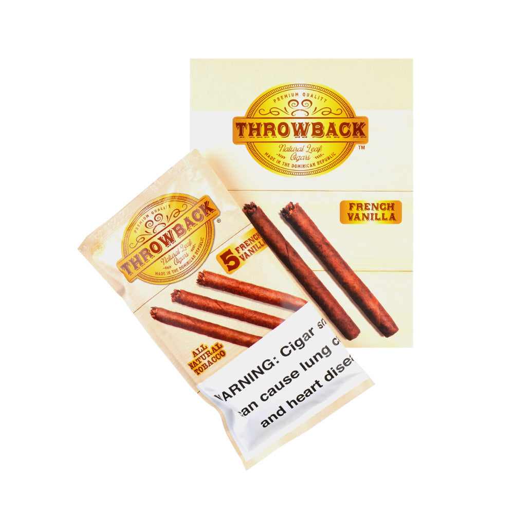 Throwback French Vanilla Cigars, 8 packs of 5