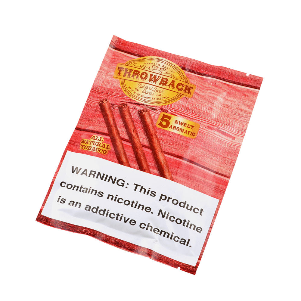 Throwback Sweet Aromatic Cigars, 8 packs of 5