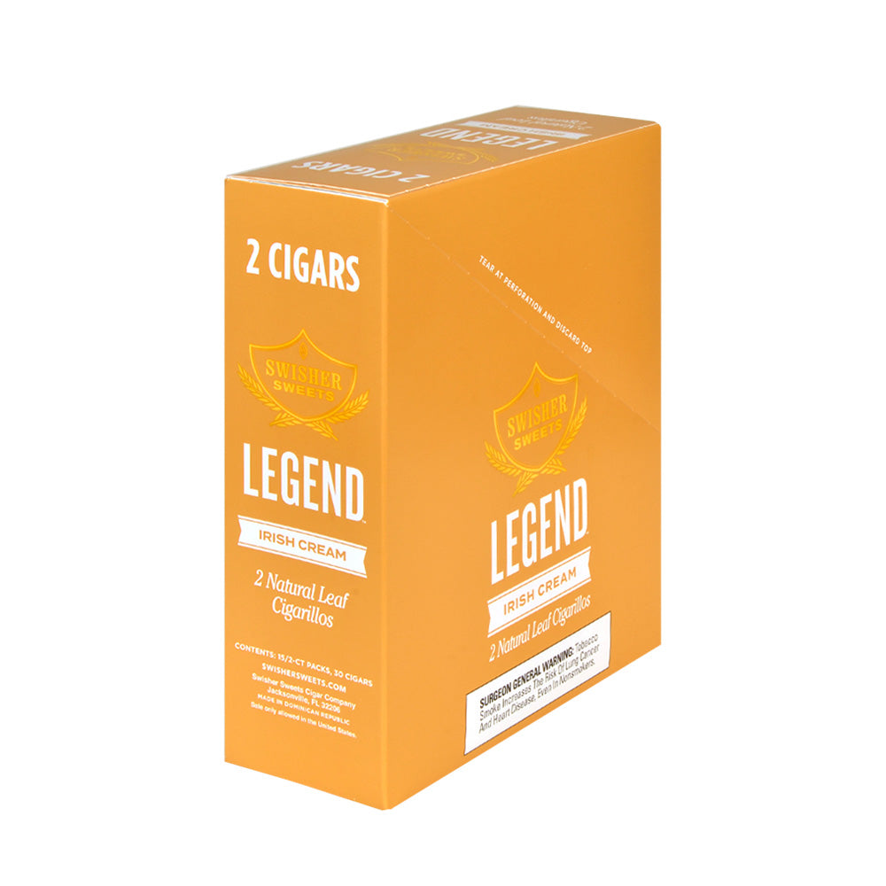 Swisher Sweets Legend Irish Cream Cigarillos, 15 pouches of 2