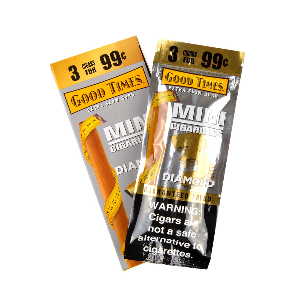 Good Times Mini Cigarillos Diamond Pre Priced 15 Packs of 3