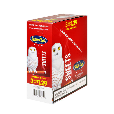 White Owl Cigarillos 1.29 Pre Priced 15 Packs of 3 Cigars Sweets