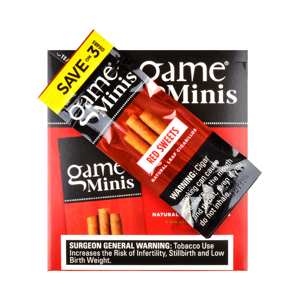 Game Mini Cigarillos Save on 3 Red 15 Pouches of 3