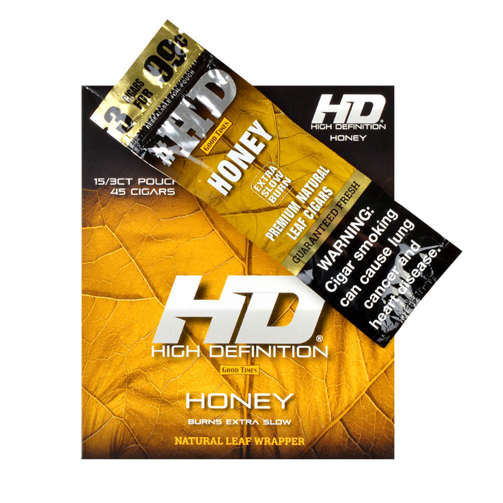 Good Times HD Cigarillos 3 For 99c Honey 15 Pouches