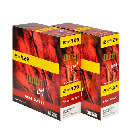 Dutch Leaf 2 For $1.29 Cigarillos 30 Packs of 2 Real Sweet