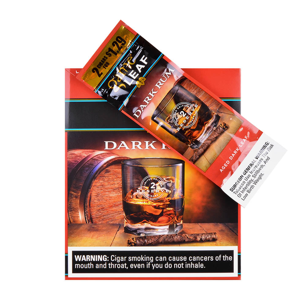 Game Leaf Dark Rum Cigarillos 2 for $1.29 Cents 15 Pouches of 2