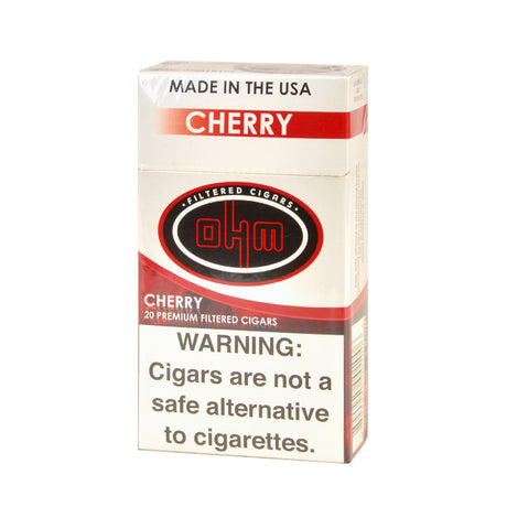 OHM Cherry Filtered Cigars 10 Packs of 20