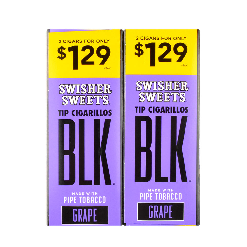 Swisher Sweets BLK Tip Cigarillos $1.29 Grape 30 pouches of 2