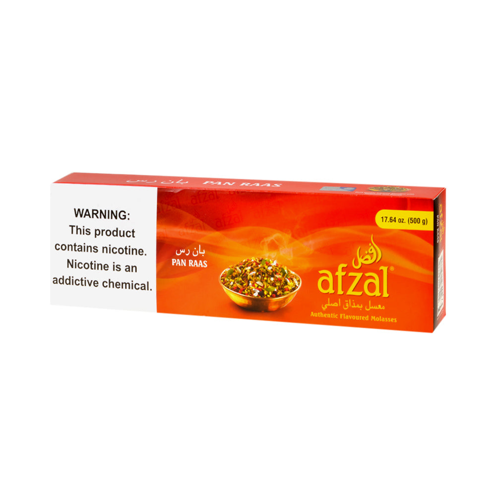 Afzal Hookah Shisha Pan Raas 10 Packs of 50g