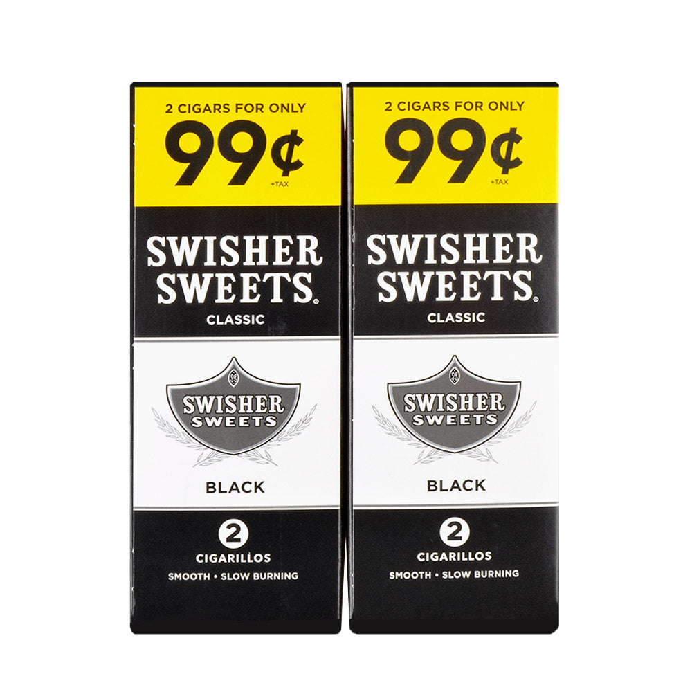 Swisher Sweets Cigarillos 99 Cent Pre Priced 30 Packs of 2 Cigars Black