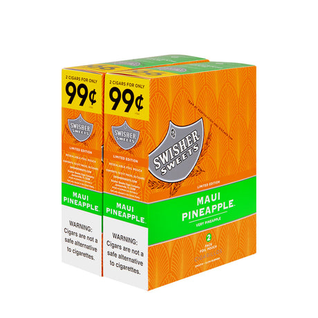 Swisher Sweets Cigarillos 99 Cent Pre Priced 30 Packs of 2 Cigars Maui Pineapple