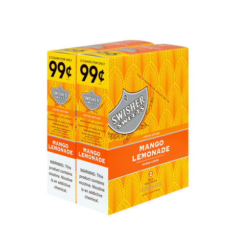 Swisher Sweets Cigarillos 99 Cent Pre Priced 30 Packs of 2 Cigars Mango Lemonade