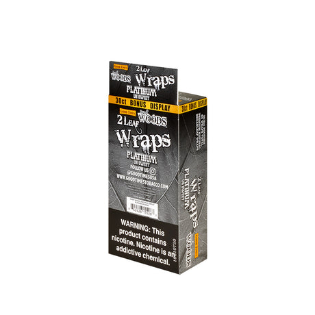 Good Times Sweet Woods Leaf Wrap Platinum (Un Sweet) 30 Pouches of 2 2