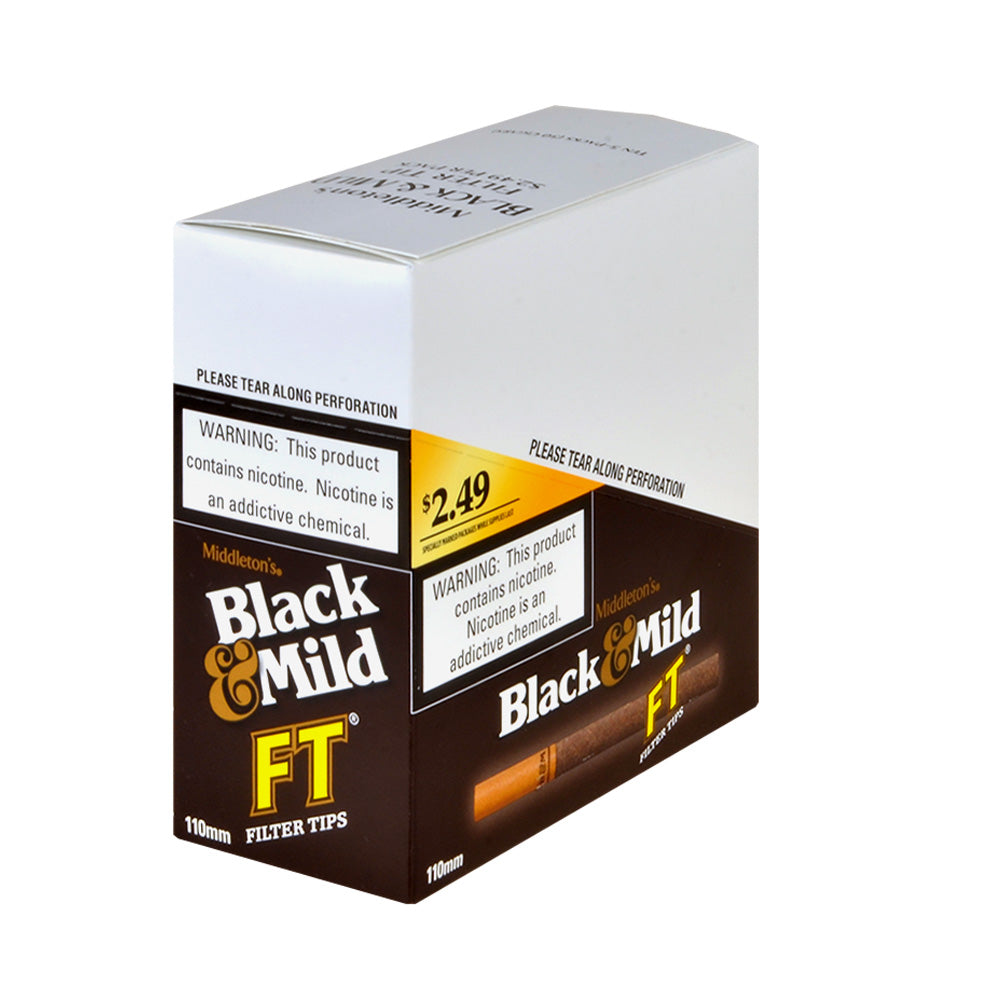 Middleton's Black & Mild Filter Tip Cigars Pre Priced 10 Packs of 5 $2.49 Regular 2