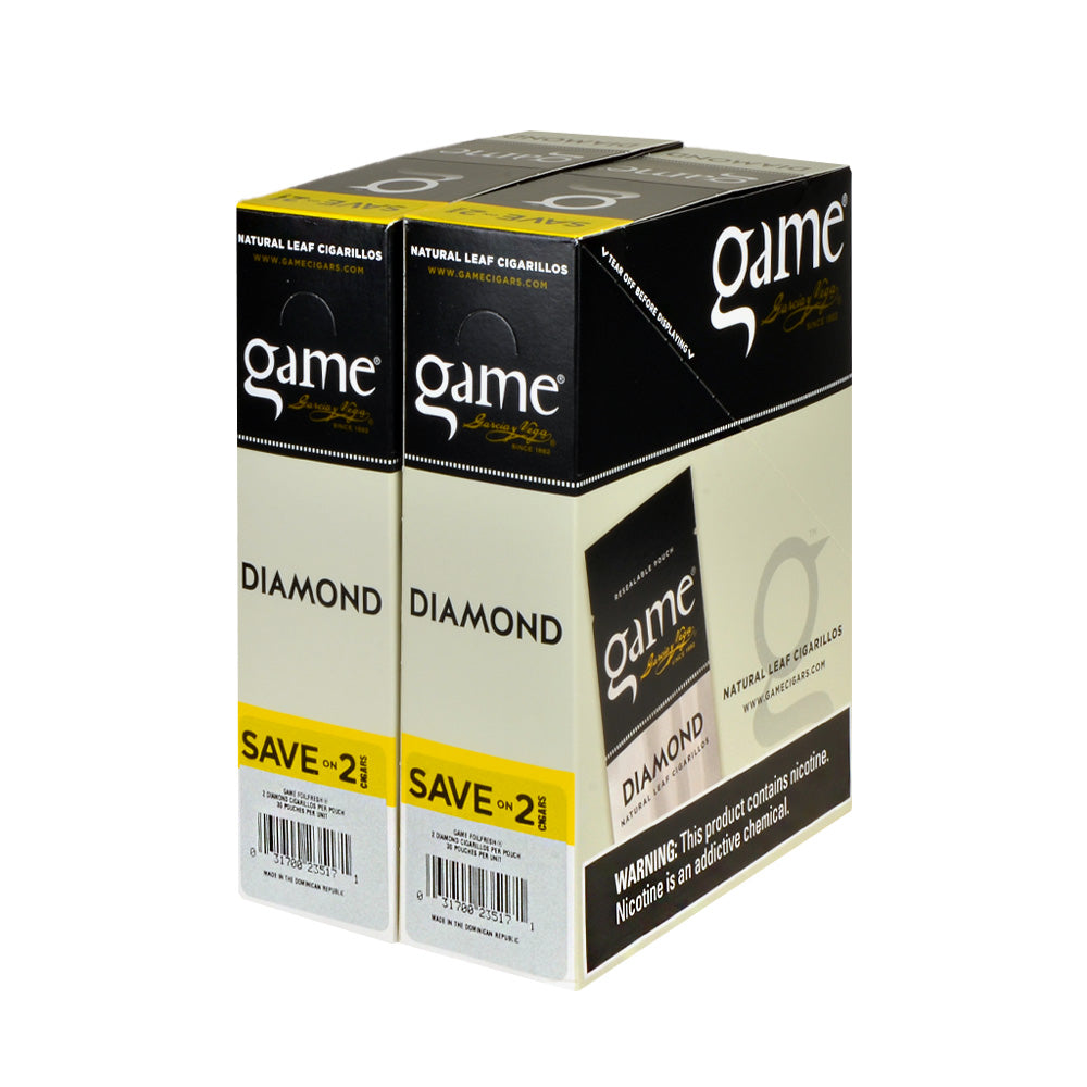 Game Vega Cigarillos Diamond Foil 30 Pouches of 2 2