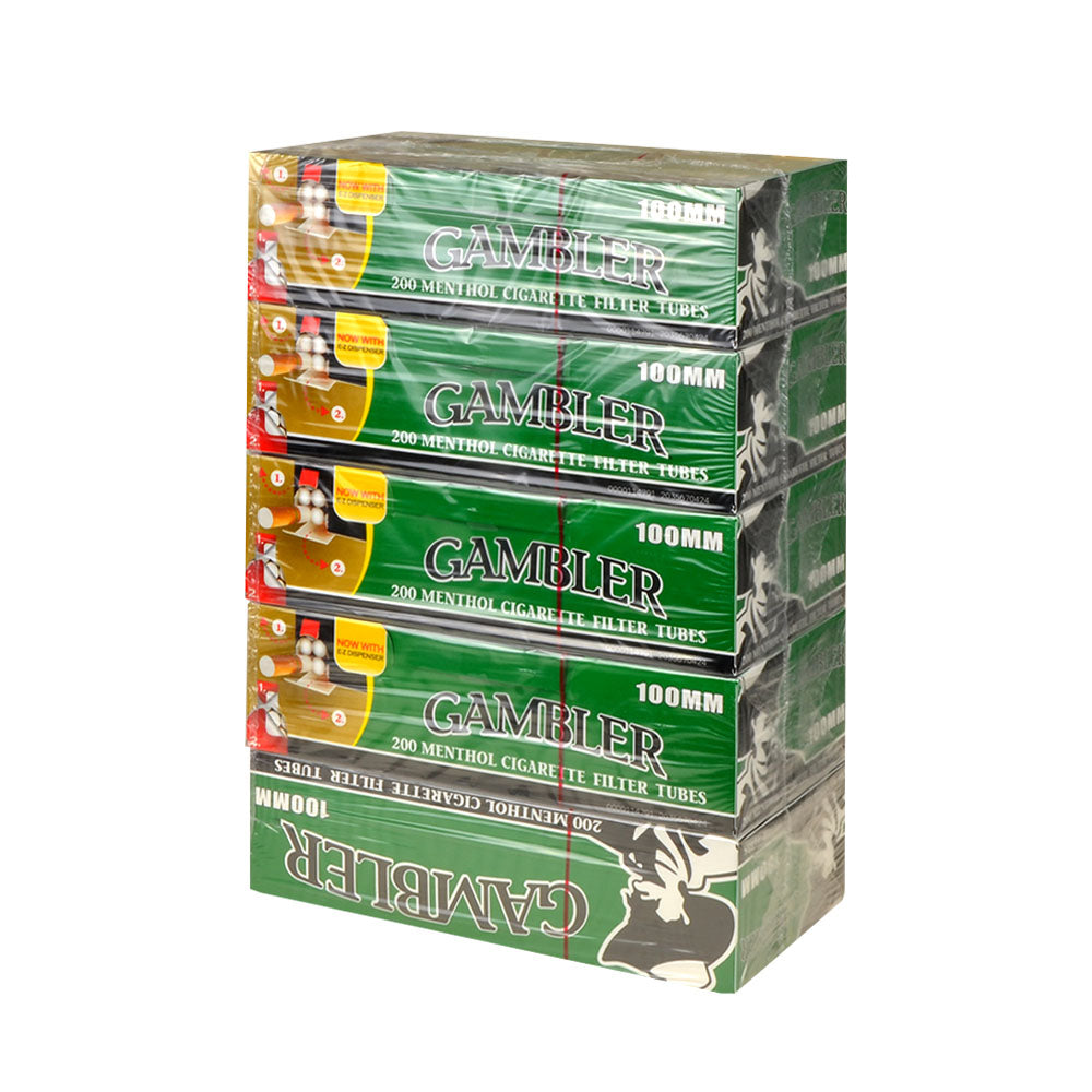 Gambler Filter Tubes 100 mm Menthol 5 Cartons of 200