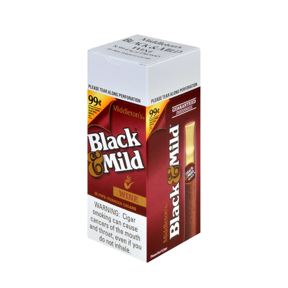 Middleton's Black & Mild Wine Cigars 99 Cents Box of 25 1