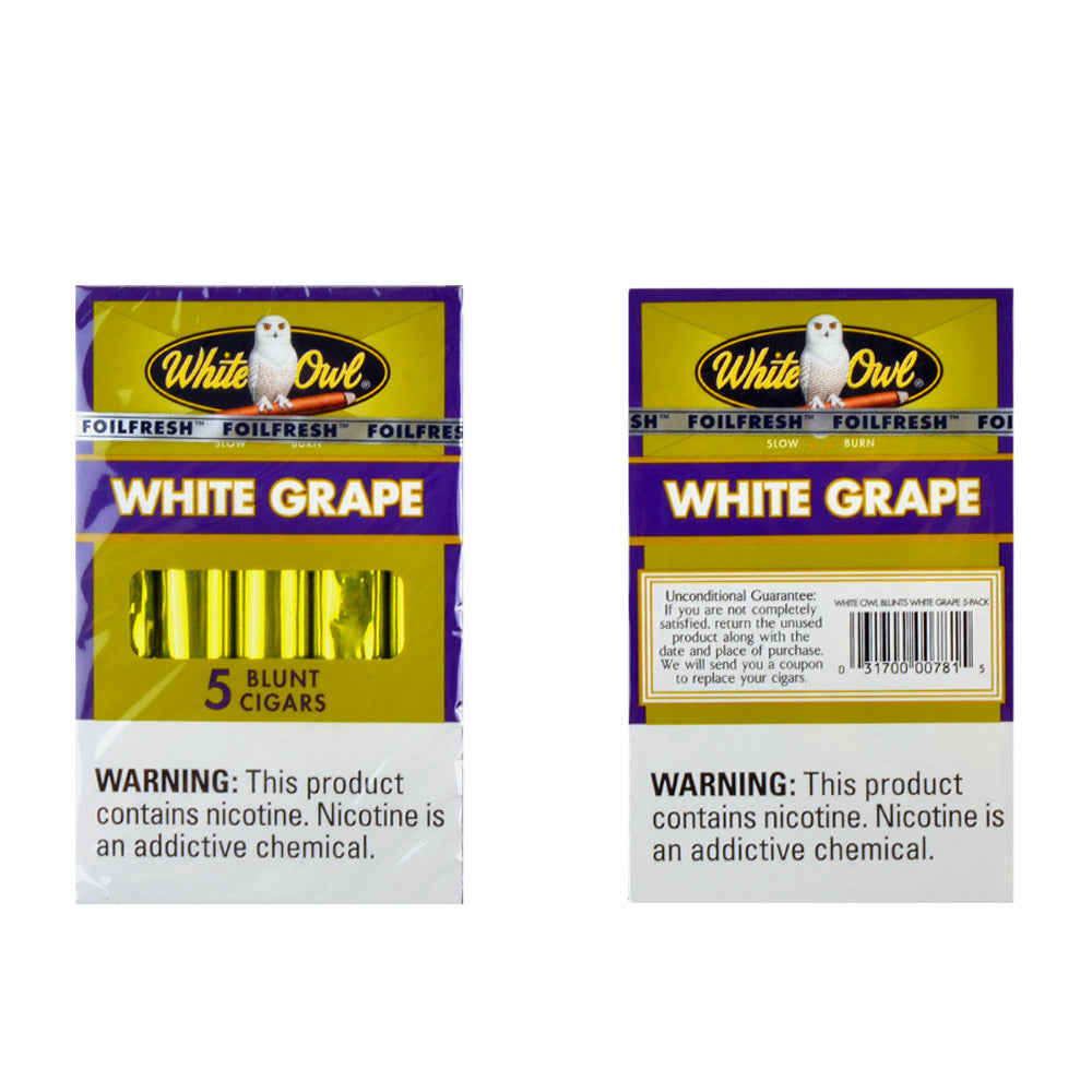 White Owl Blunts 5 Packs of 5 White Grape 3