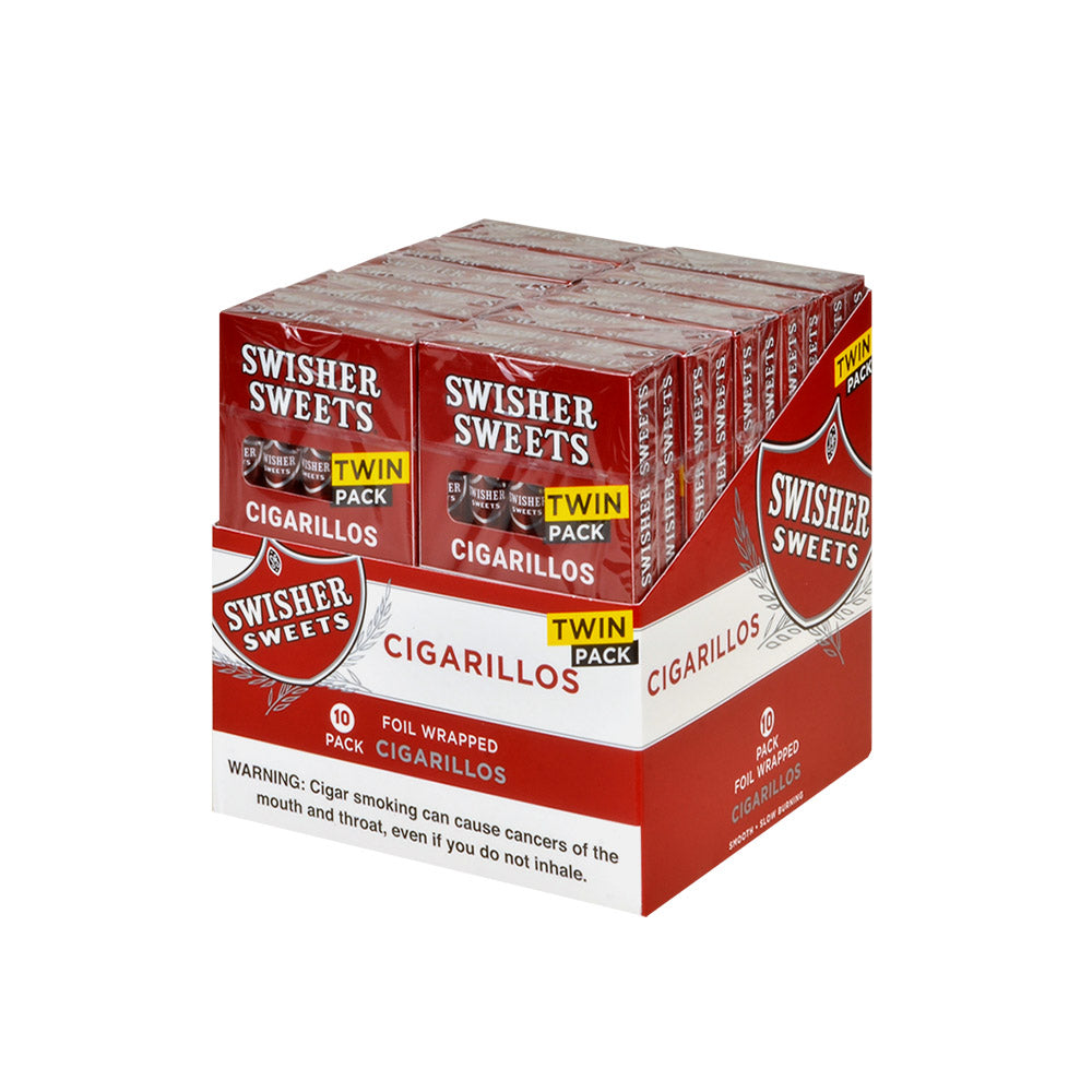 Swisher Sweets Twin Cigarillos 10 Packs of 10 Cigars, 100ct Regular 1