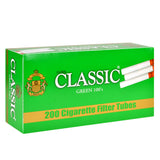 Classic Filter Tubes 100mm Menthol (Green) 5 Cartons of 200 2