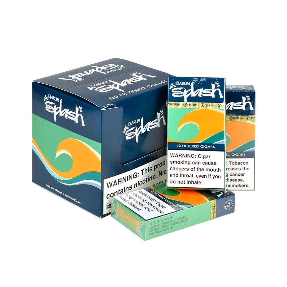 Djarum Splash Filtered Cigars 10 Packs of 12 3