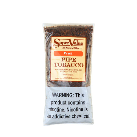 Super Value Pipe Tobacco Peach 12 oz. Bag 1