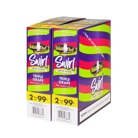 White Owl Cigarillos 99 Cent Pre Priced 30 Packs of 2 Cigars Swirl Triple Grape 2