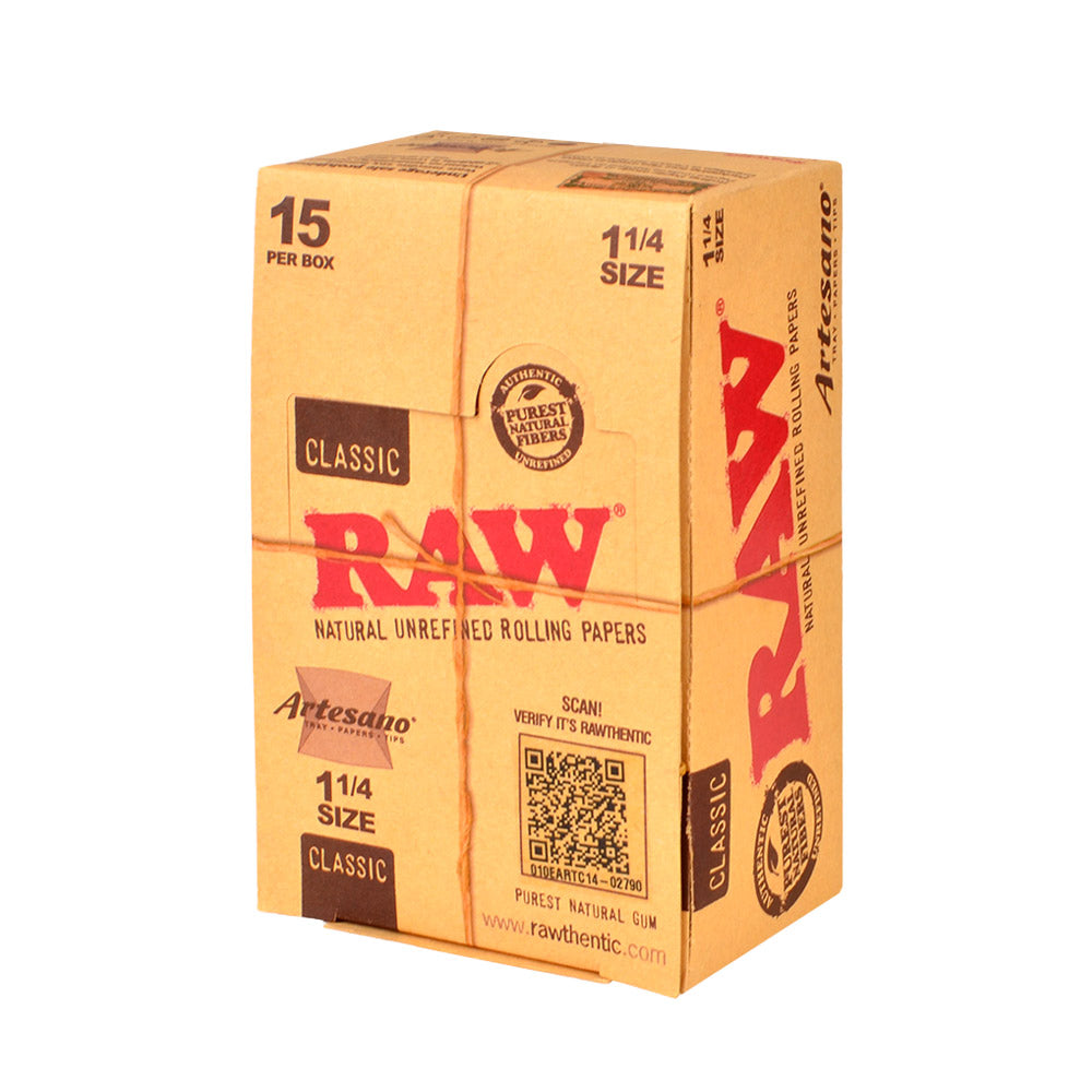 Raw Classic Papers Artesano 1 1/4 Pack of 15 – Tobacco Stock