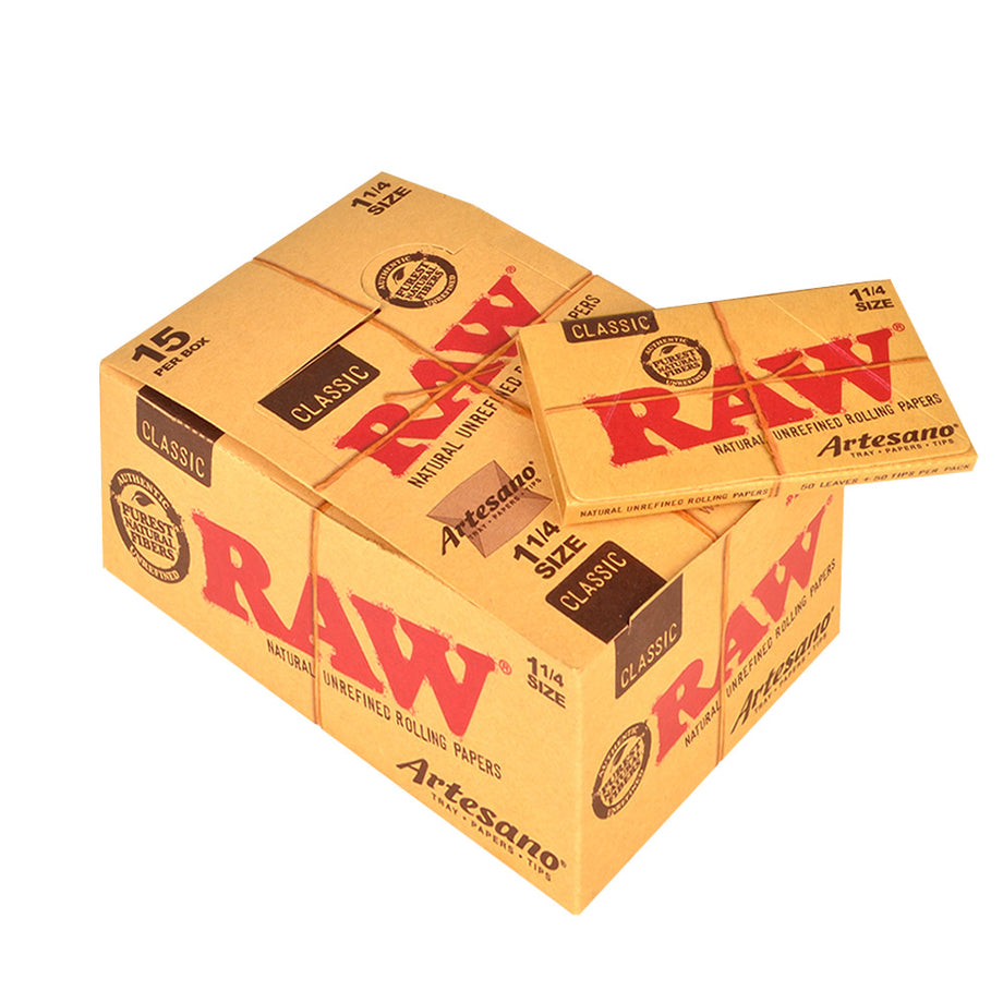 RAW  Feuille à Rouler slim + Tips pre-rolled En Carton RAW