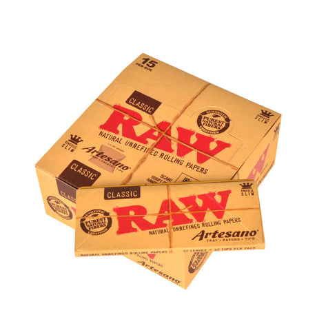 Raw Classic Papers Artesano King Size Slim Pack of 15 2