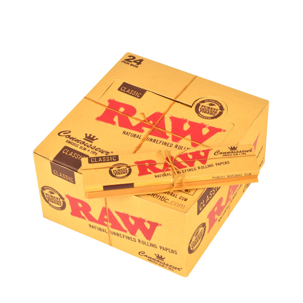 Raw King Size Slim Connoisseur Classic (Papel + Tips) - Novaestanco Online