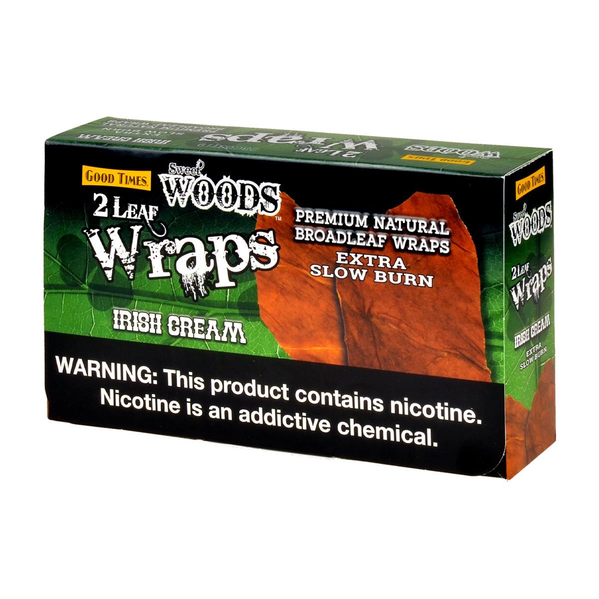 Good Times Sweet Woods Leaf Wrap Irish Cream 25 Pouches of 2 1