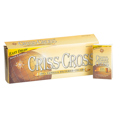 Criss Cross Vanilla Filtered Cigars 10 Packs of 20 1